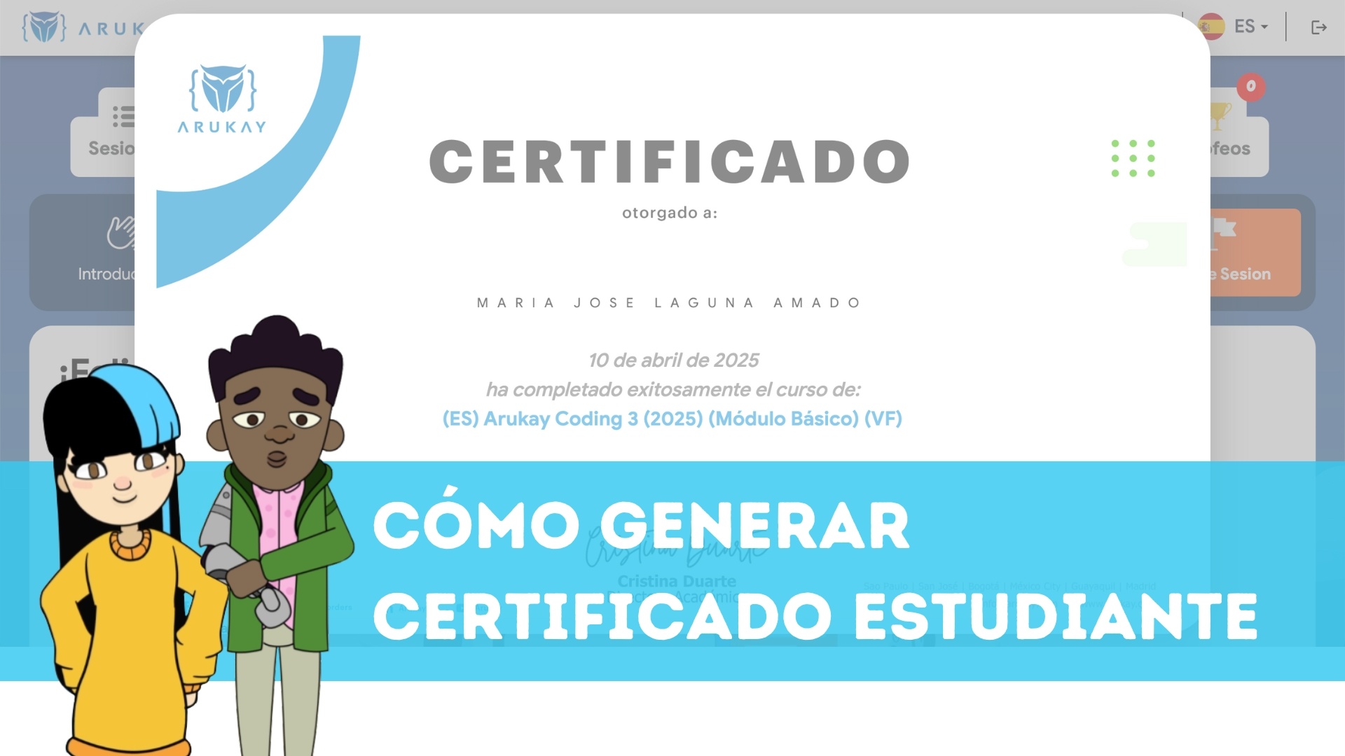 Cómo generar certificado estudiante