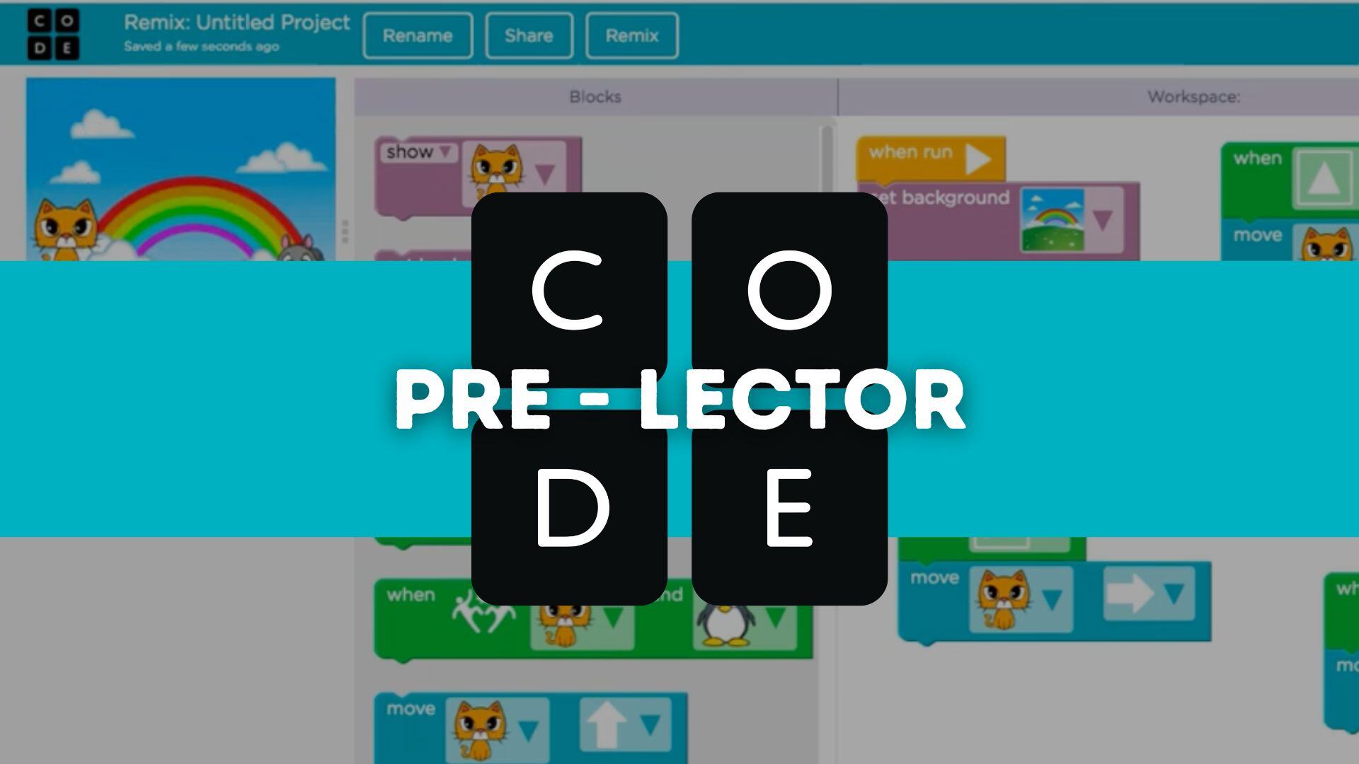Pre-lector code.org